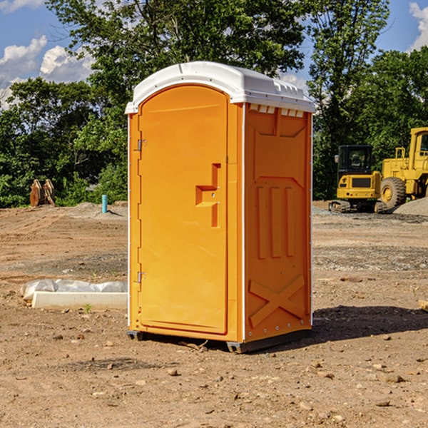 how often are the porta potties cleaned and serviced during a rental period in Dalton Gardens